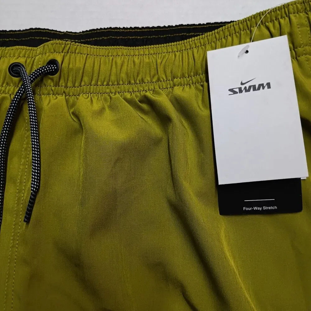 Nike Swim Men's Green Black 9in Volley Trunks‎ Size 2XL XXL NESSA482-314